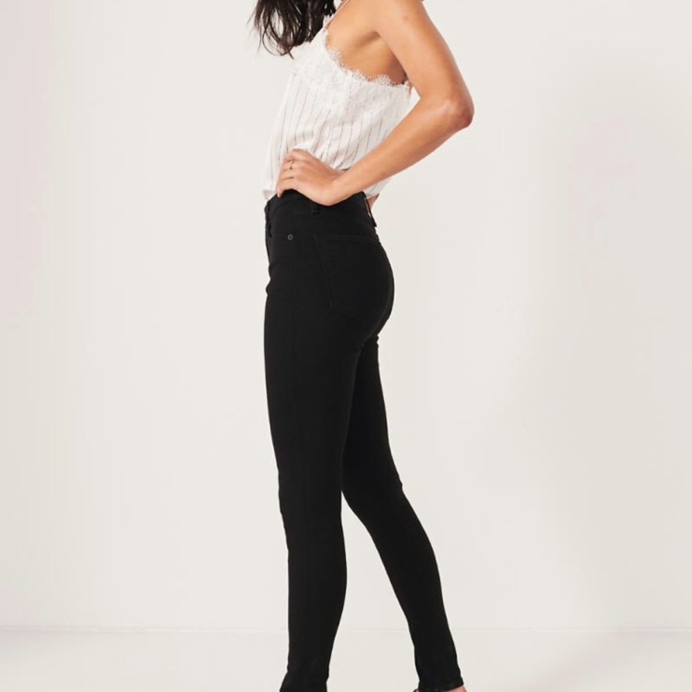 High rise black jeans